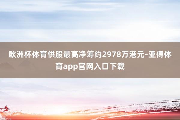 欧洲杯体育　　供股最高净筹约2978万港元-亚傅体育app官网入口下载