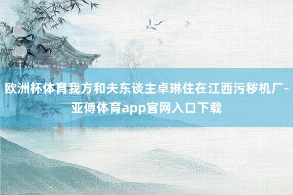 欧洲杯体育我方和夫东谈主卓琳住在江西污秽机厂-亚傅体育app官网入口下载