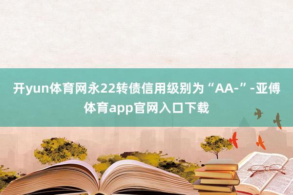 开yun体育网永22转债信用级别为“AA-”-亚傅体育app官网入口下载