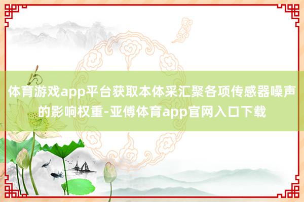 体育游戏app平台获取本体采汇聚各项传感器噪声的影响权重-亚傅体育app官网入口下载