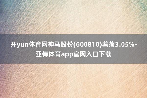 开yun体育网神马股份(600810)着落3.05%-亚傅体育app官网入口下载